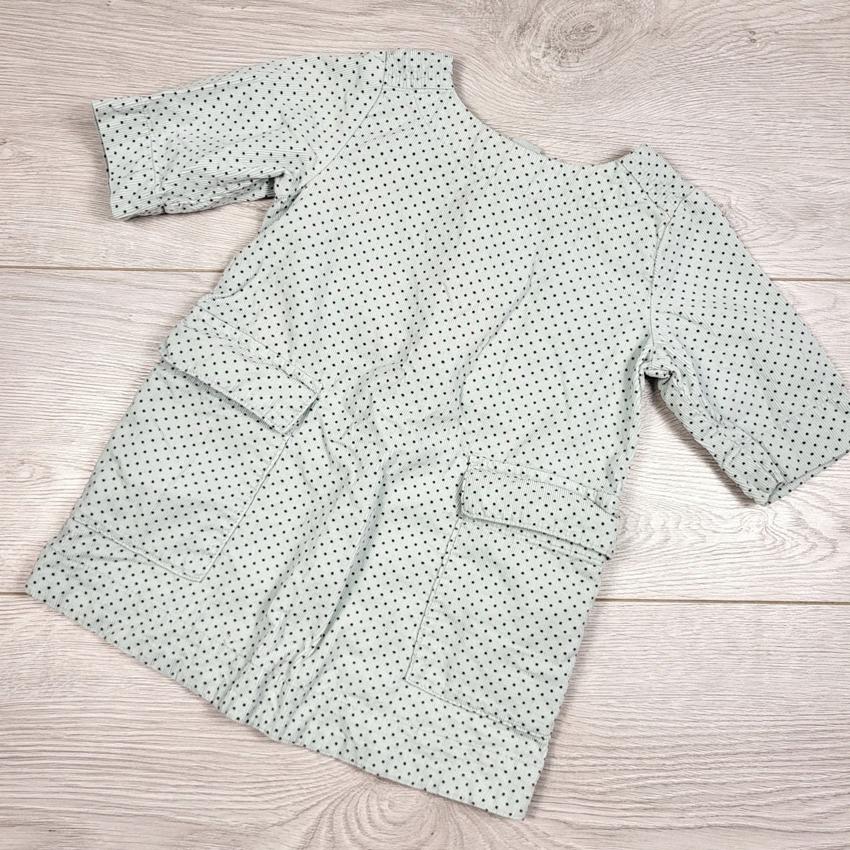 STHA1 - Gap blue polka dot corduroy dress. Size 12-18 months