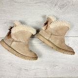 LKAN1 - Maggie and Zoe pink sparkle bow boots. Size 8