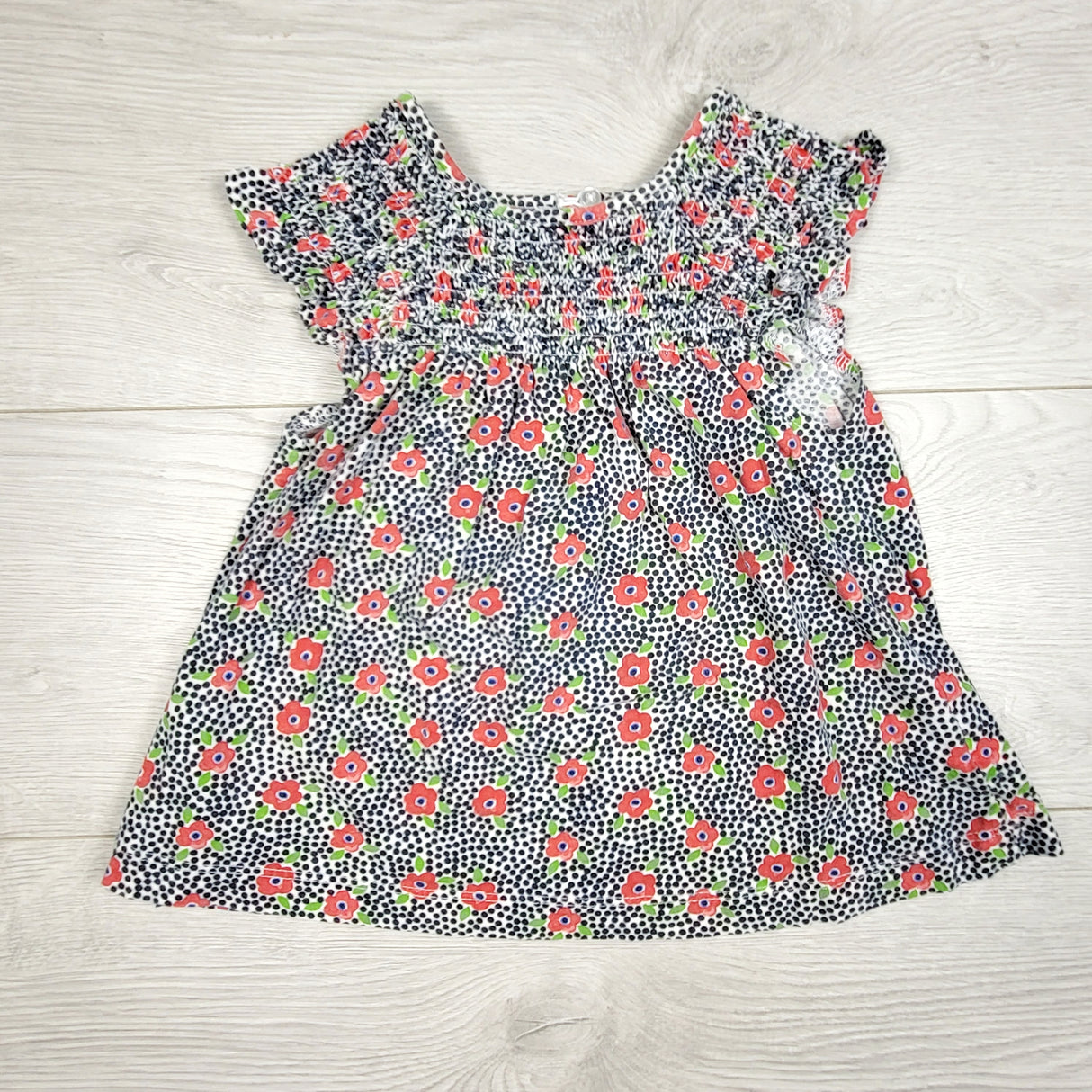 LKAN1 - Mayoral smocked floral print dress. Size 3T