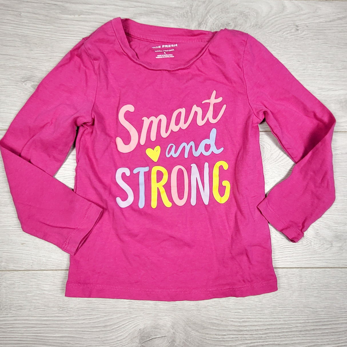 LKAN1 - Joe pink "Smart and Strong" top. Size 4T 🍁