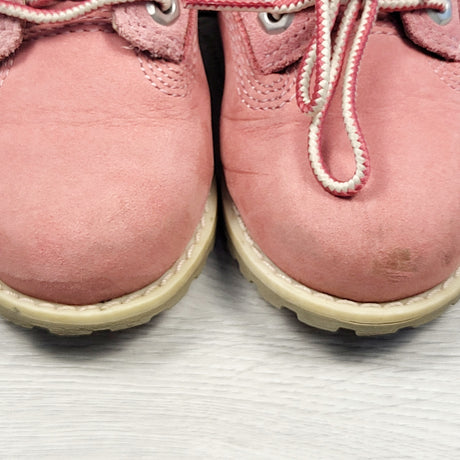 SAHU1 - Timberland pink zip up boots. Size 4
