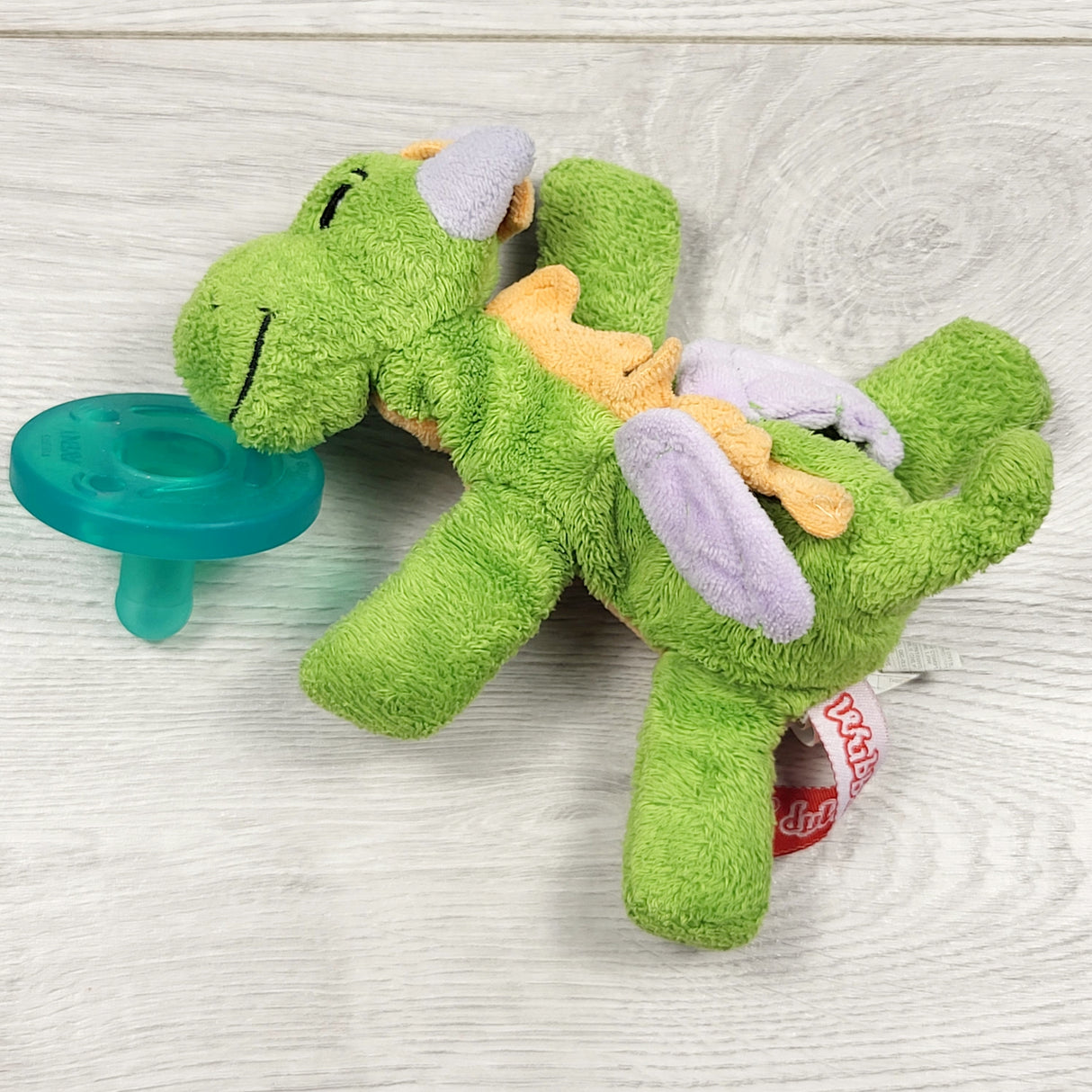 LKAN22 - WubbaNub Green Dragon Plush Pacifier