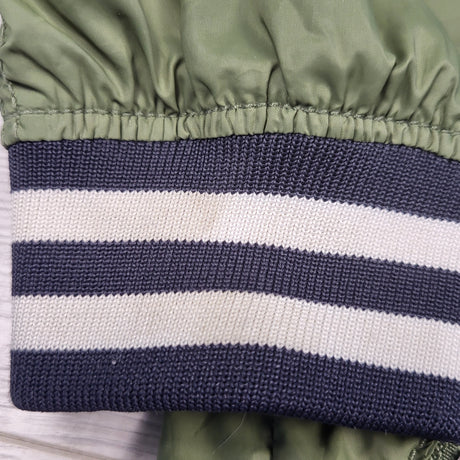 TGSS3 - H and M green jersey lined hooded lightweight jacket. Size 5/6