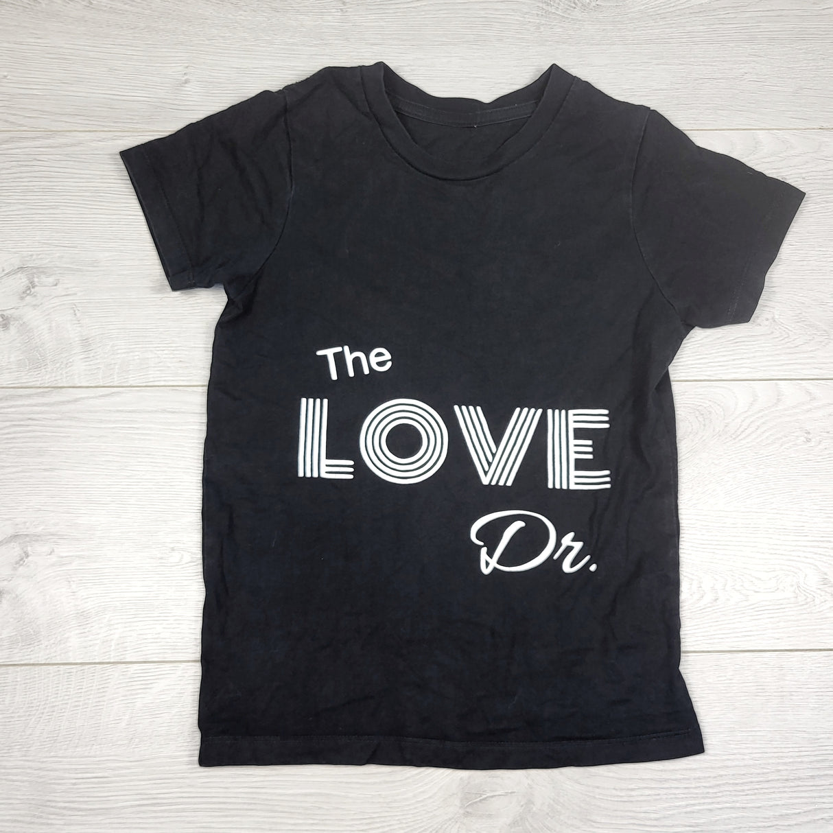 TGSS3 - Black custom "The Love Dr." t-shirt. Approx size 5/6