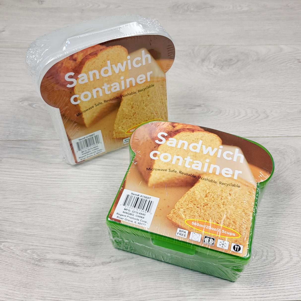 SDAN1 - NEW - Pair of deep sandwich containers