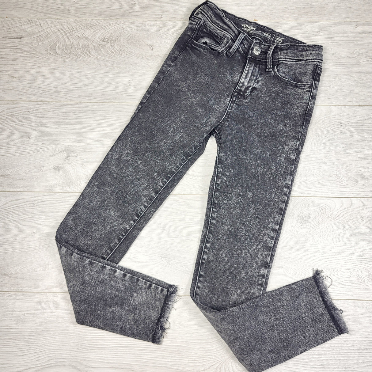 MBW1 - Old Navy black acid wash rockstar jeggings. Size 10
