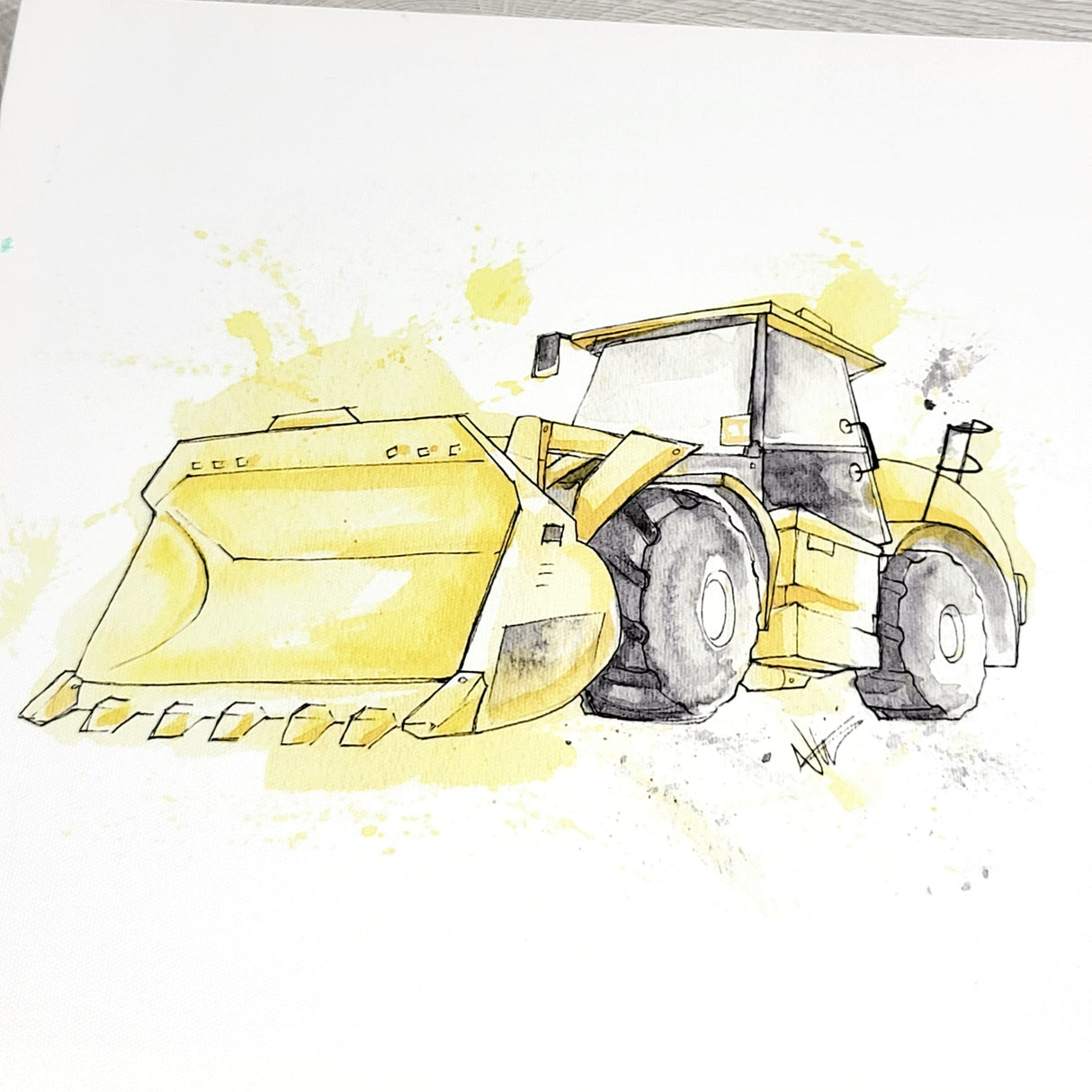 TGSS3 - Pair of construction themed canvas wall hangings. LOCAL pick up or delivery only
