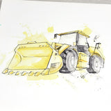 TGSS3 - Pair of construction themed canvas wall hangings. LOCAL pick up or delivery only