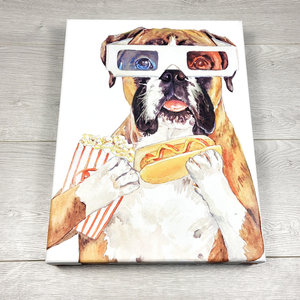 TGSS3 - Dog at the Movies canvas wall hanging . LOCAL pick up or delivery only