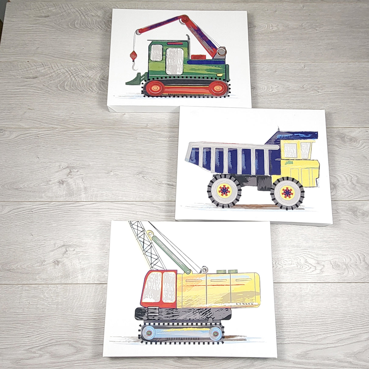 TGSS3 - Trio of construction themed wall hangings. LOCAL pick up or delivery only