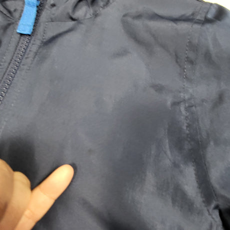 MBW3 - Carters navy jersey lined hooded windbreaker. Size 6