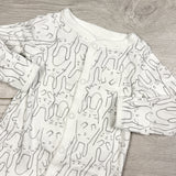KAMG2 - Carters white cotton sleeper with bunnies. Newborn size