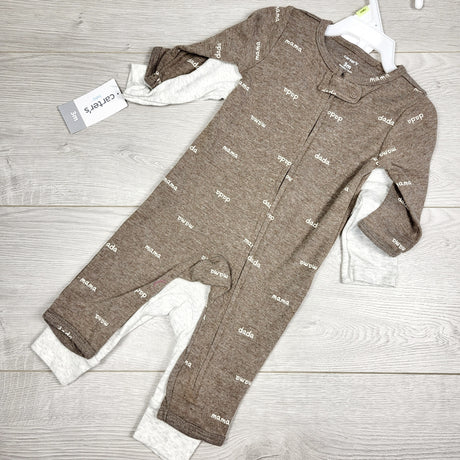 KAMG3 - NEW - Carters 2pc romper set. Size 3 months