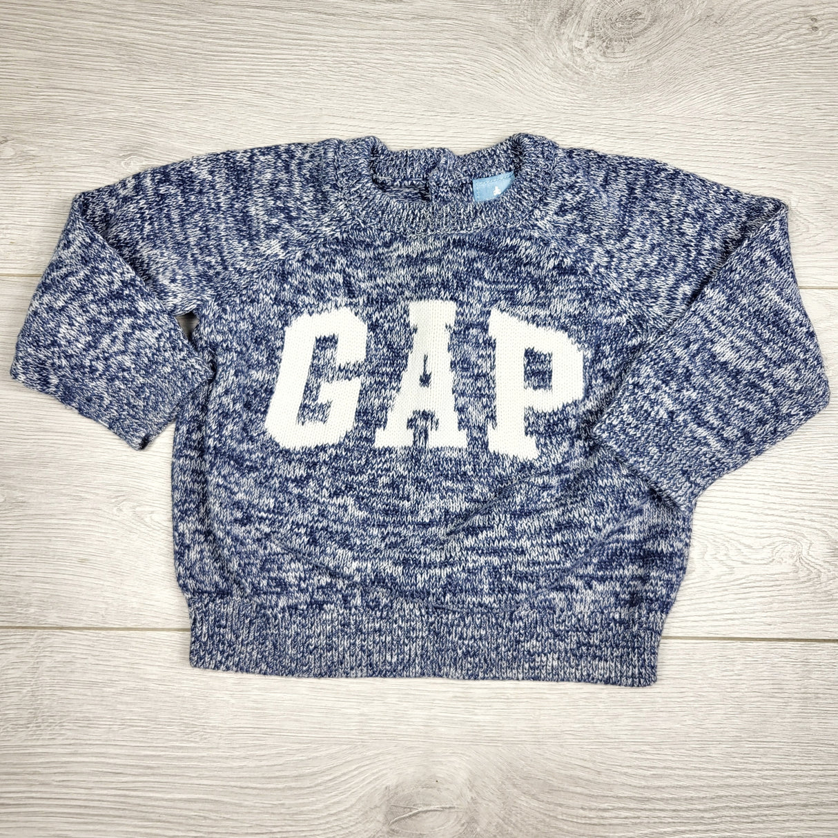 KAMG3 - Gap blue marled sweater. Size 6-12 months