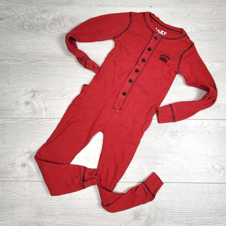 LUGE1 - Lazy One red flapjack sleeper. Size 3T