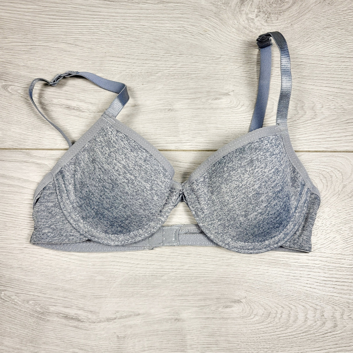 KHW1 - Grey marled lightly padded underwire bra. Size 30A