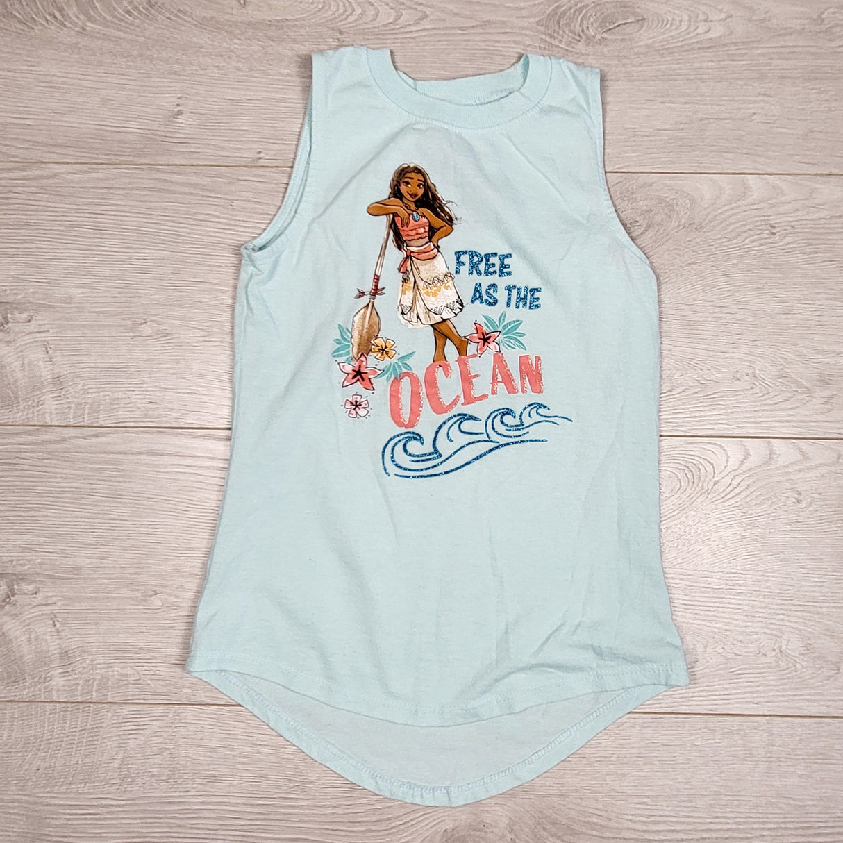 KIJA2 - Disney light blue Moana tank top. Size 5/6