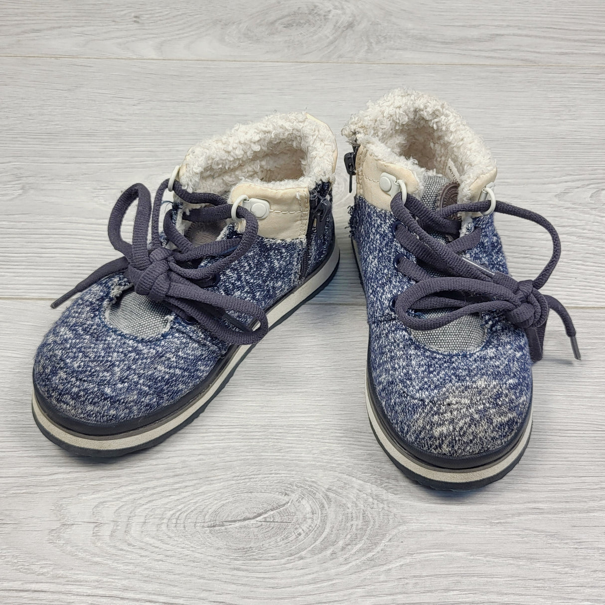 KDEL2 - Zara blue marled ankle boots. Size 8