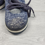 KDEL2 - Zara blue marled ankle boots. Size 8