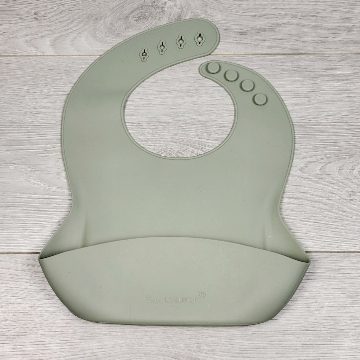 KDEL2 - Loulou Lollipop sage green silicone bib 🍁