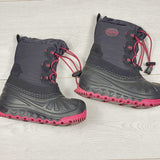 KIJA3 - WindRiver black and pink snow boots. Size 10