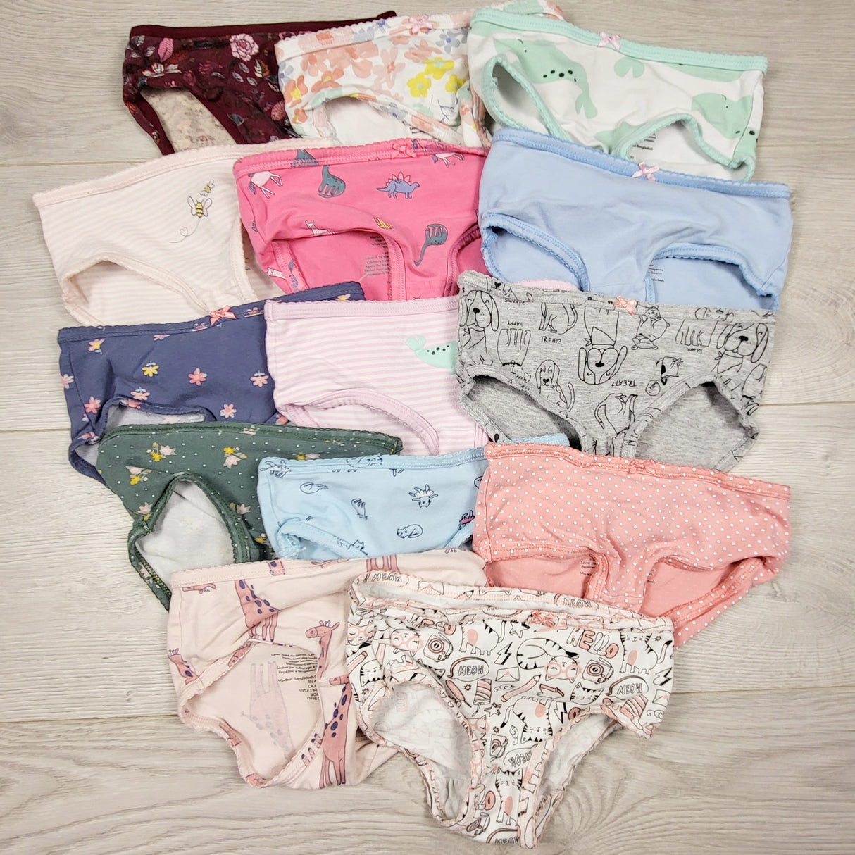 KIJA4 - Carters 14pc underwear set. Size 2/3T