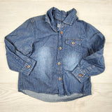 TCWD1 - Cool Kids denim look distressed button down shirt. Size 3T