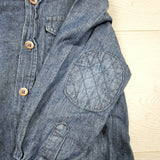 TCWD1 - Cool Kids denim look distressed button down shirt. Size 3T