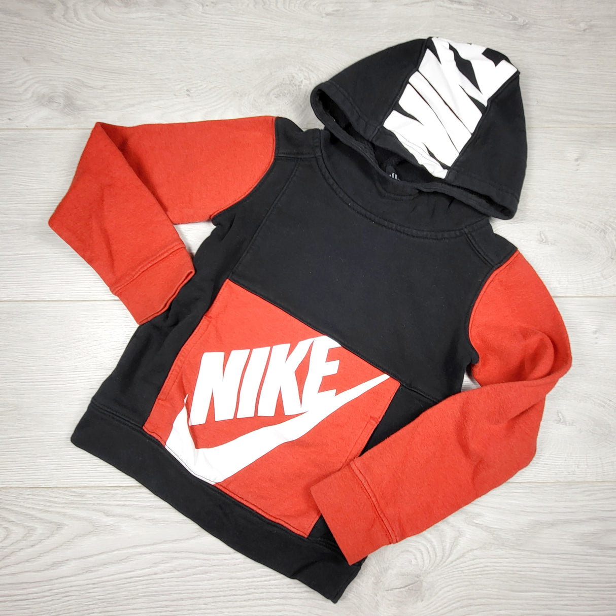TCWD1- Nike black and red pullover hoodie. Size 3/4T