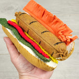 NEW (Retail Item) - Hand Crafted Hotdog Felt Food set