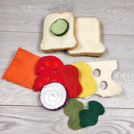 NEW (Retail Item) - Handmade Sandwich felt food set