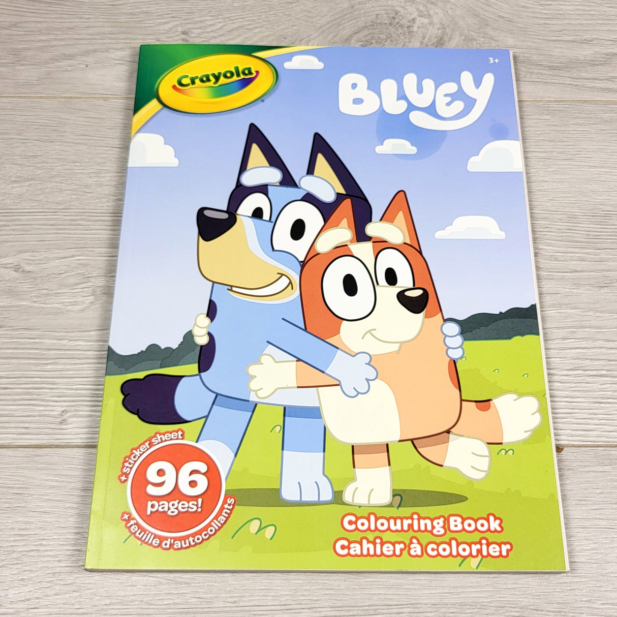 JEST1 - NEW - Bluey colouring book (missing one sticker)