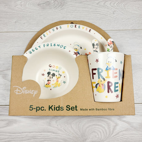 KAMG5 - NEW - Disney Bamboo "Friends Forever" 5pc dinner set