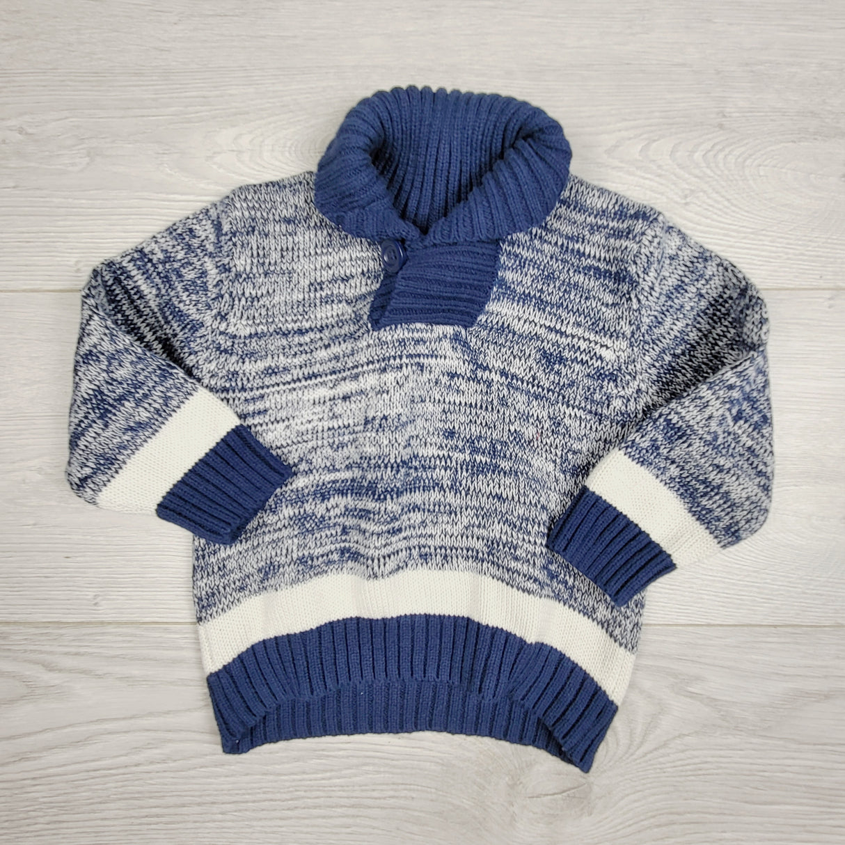 KAMG55 - Joe navy marled pullover sweater. Size 6-12 months
