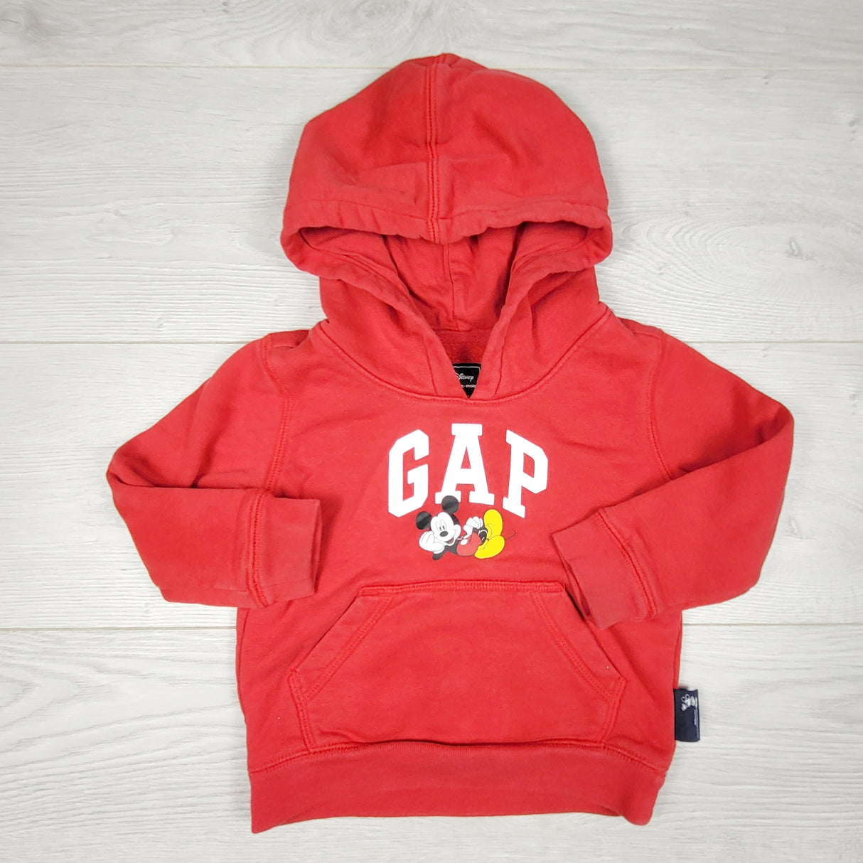 CHLL1 - Gap x Disney red pullover Mickey Mouse hoodie. Size 18-24 months
