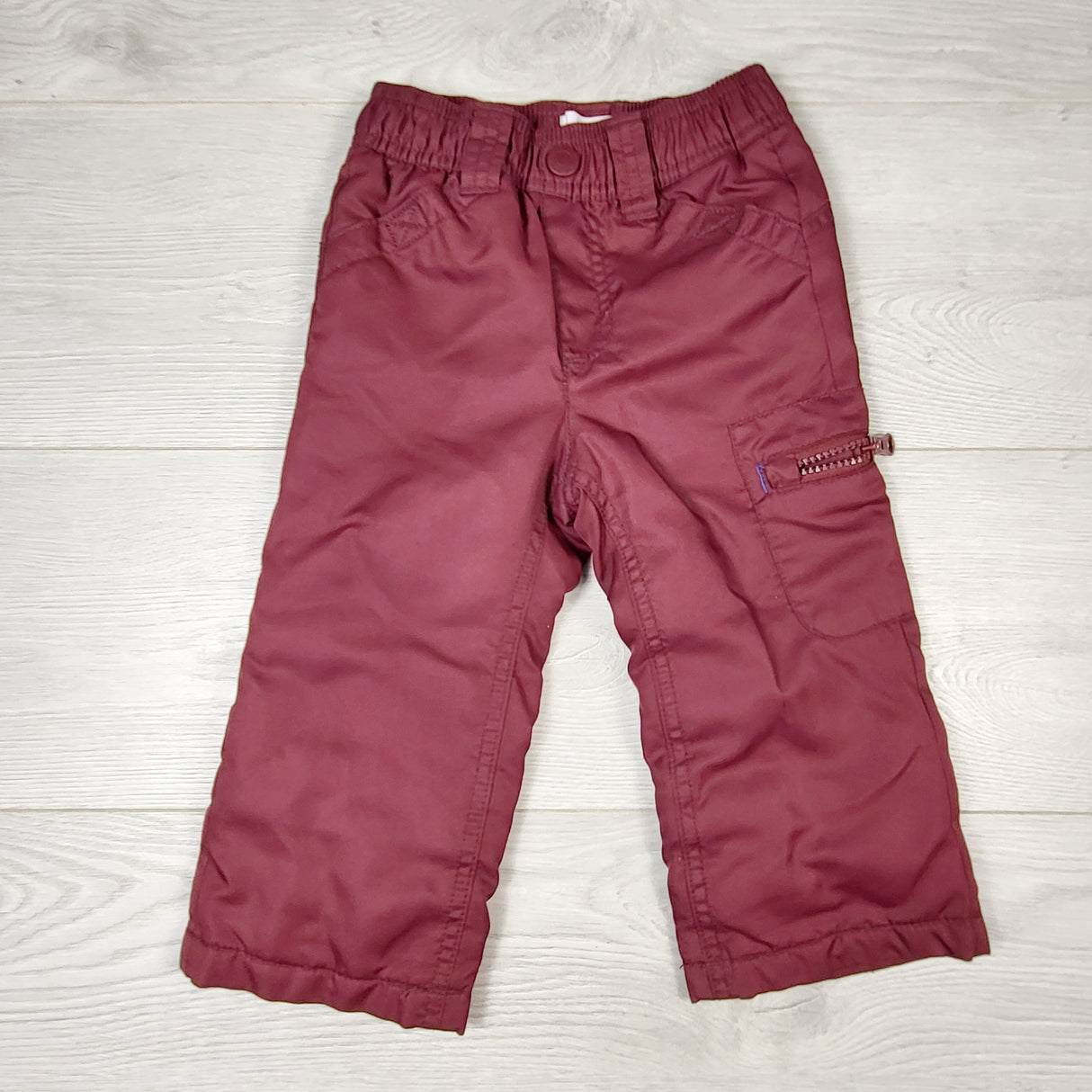 CHLL11 - Old Navy burgundy outdoor pant (not a snow pant). Size 18-24 months