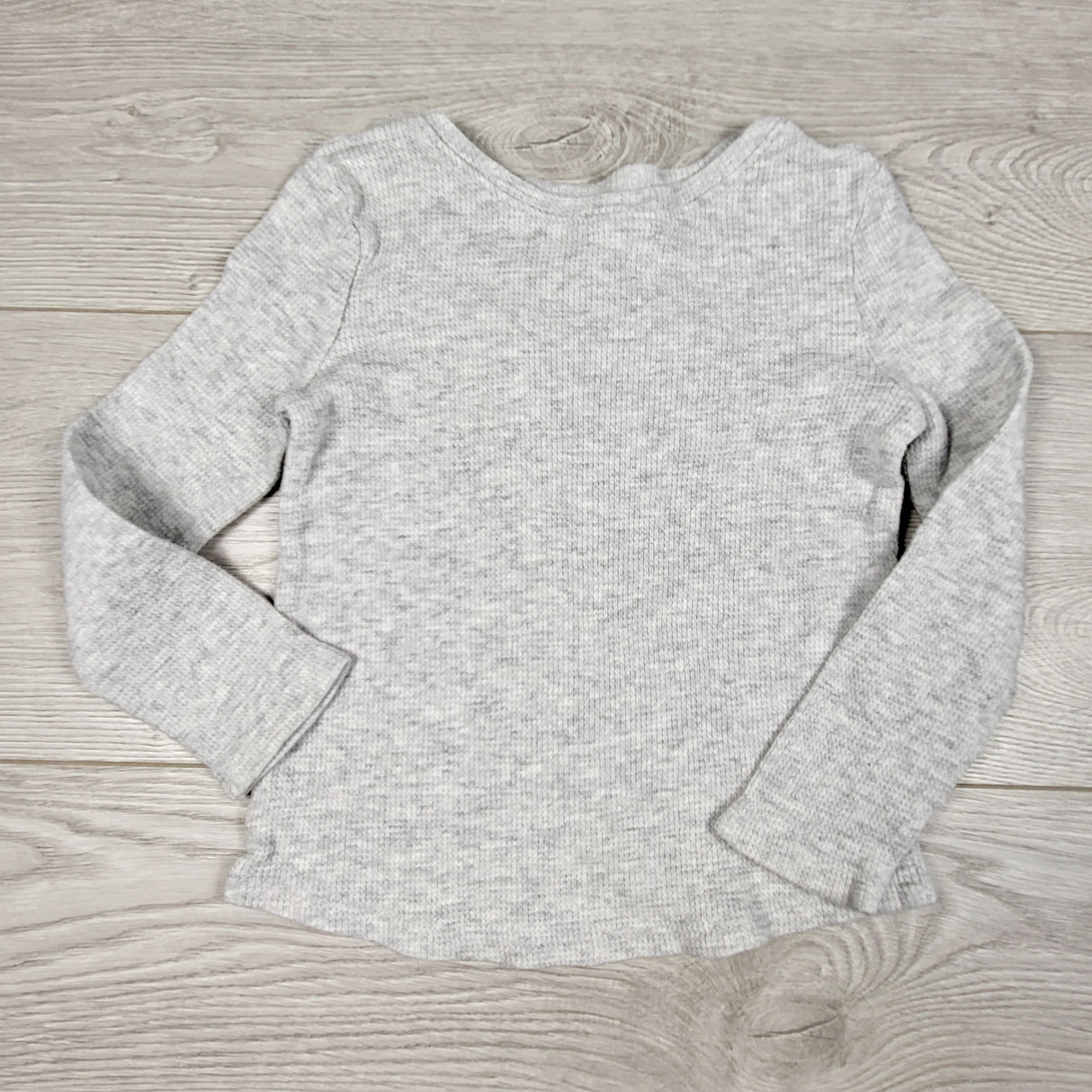 RZA1 - Old Navy grey waffle knit shirt. Size 3T