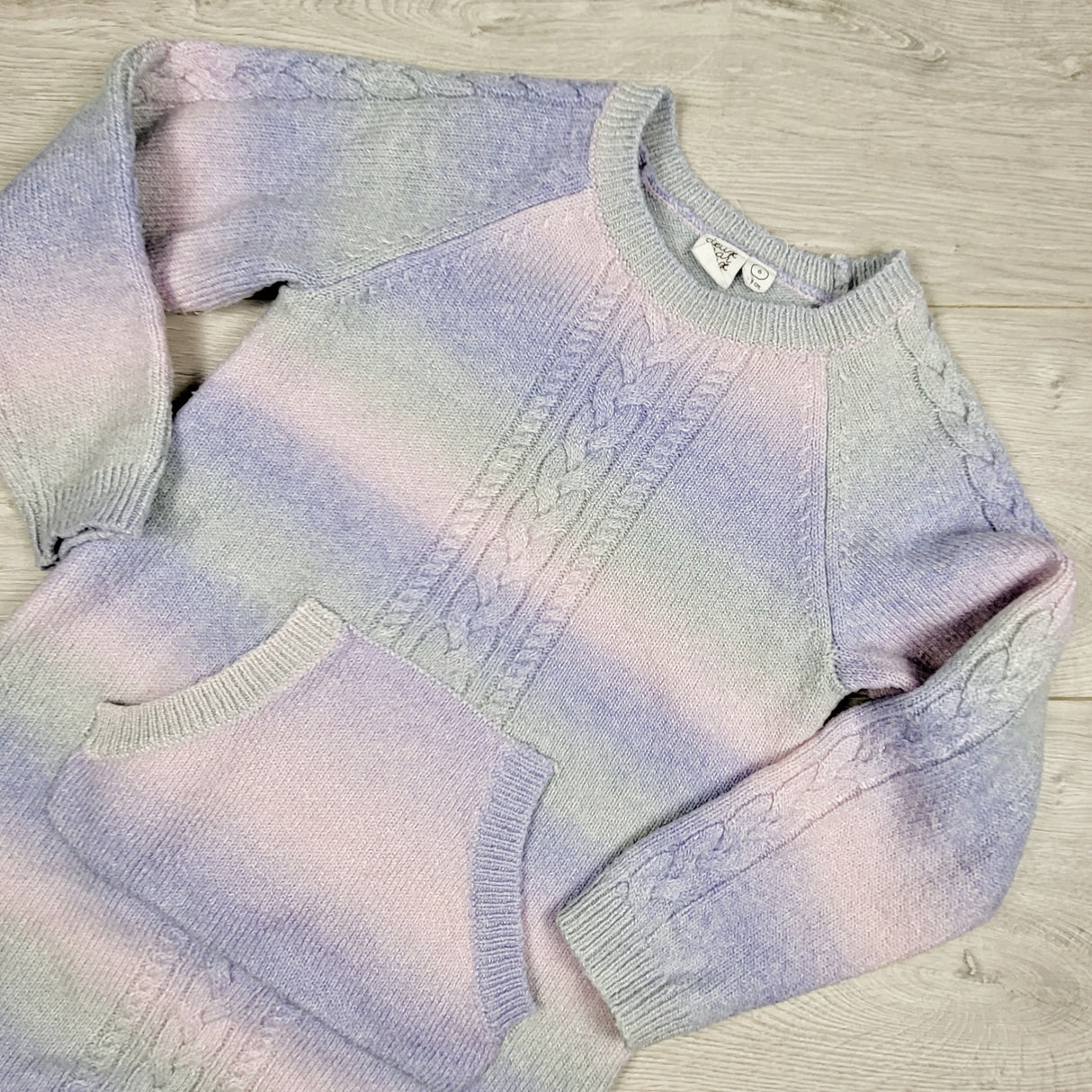 HWIL1 - Deux Par Deux gradient pastel sweater dress. Size 6 🍁
