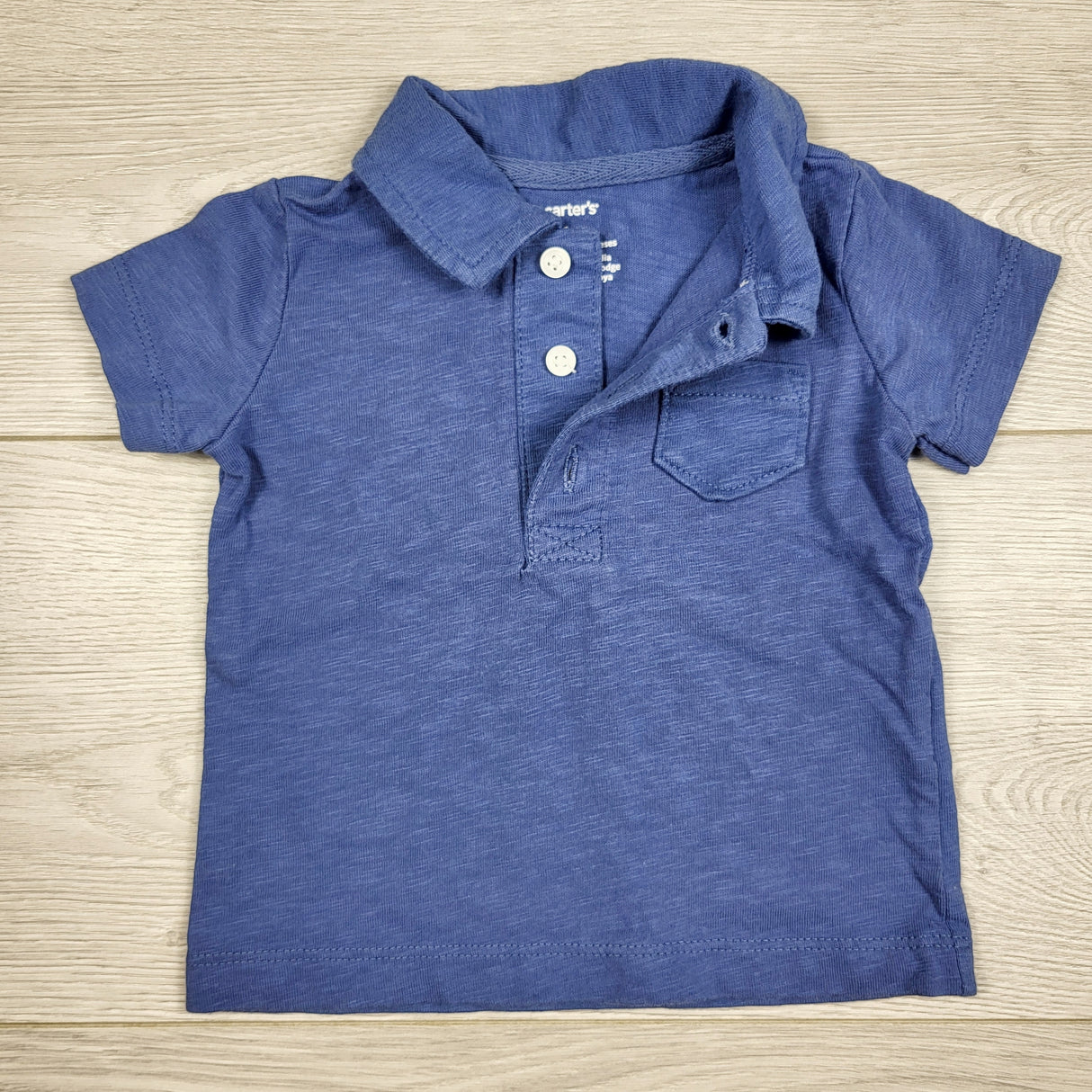 KARE1 - Carters blue collared t-shirt. Size 6 months