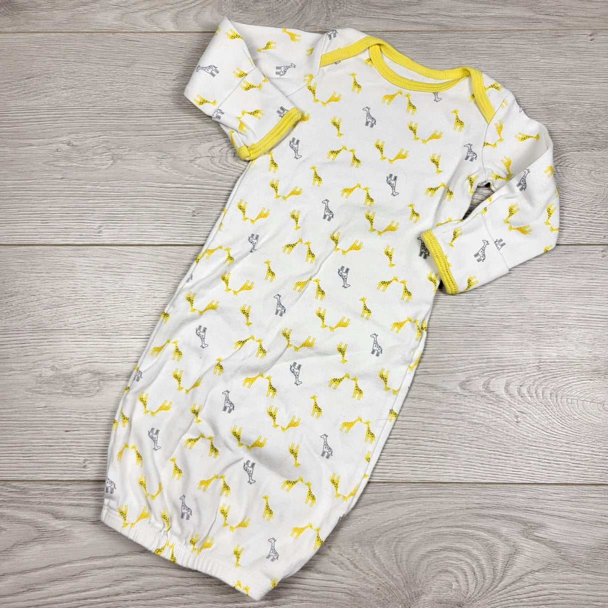 KARE11 - Simple Joys cotton sleep gown with giraffes. Newborn size