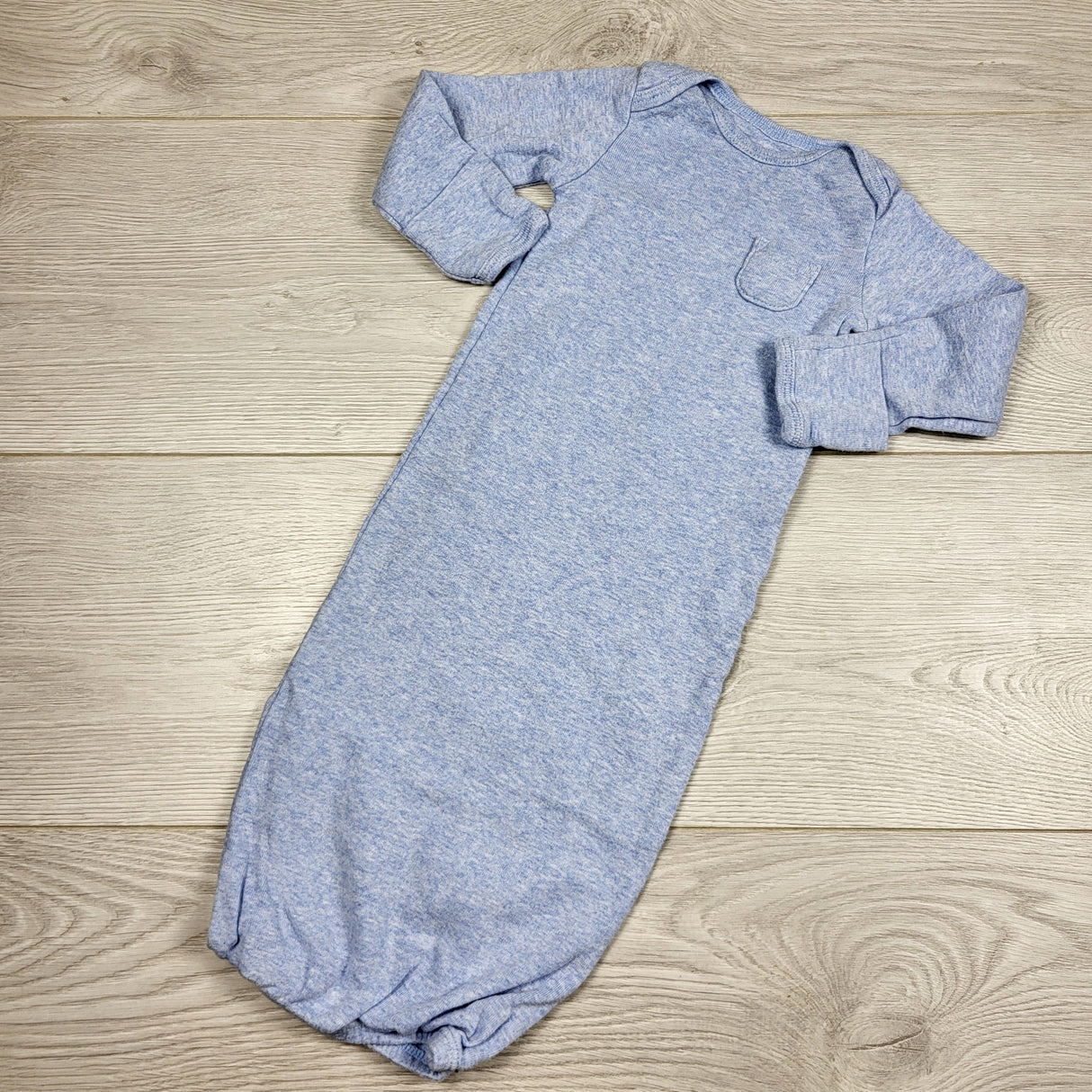 KARE11 - Simple Joys solid blue cotton sleep gown. 0-3 months