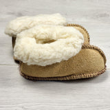 KARE2 - Handmade sheepskin slippers with shearling lining. Approx size 5 (toddler)