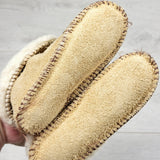 KARE2 - Handmade sheepskin slippers with shearling lining. Approx size 5 (toddler)