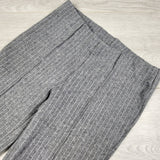 LMAC1 - H and M grey striped moto style flare leg pants. Size 7/8