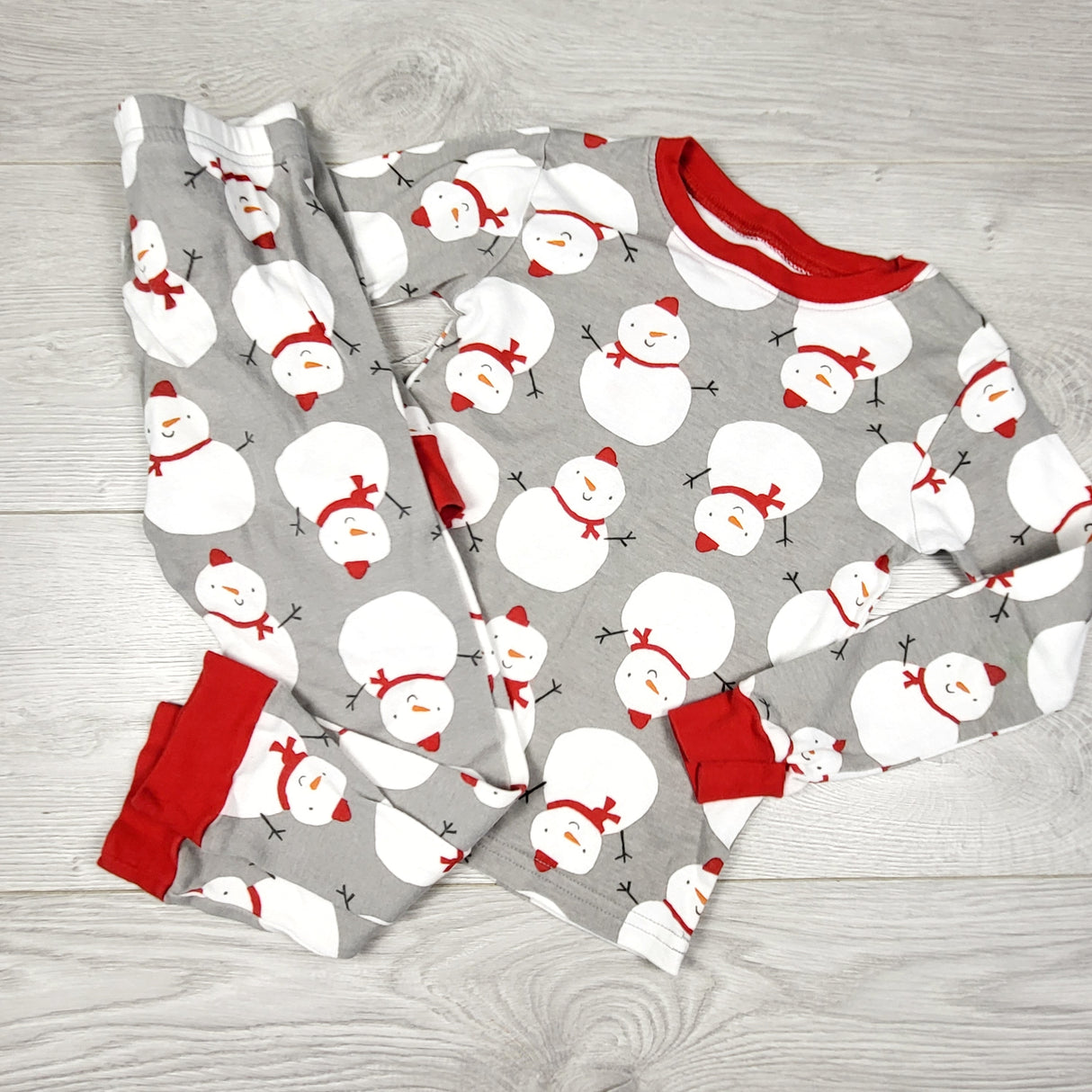 LMAC1 - Carters 2pc cotton snowman PJs. Size 5T
