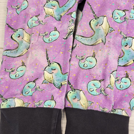 PBQ1 - Sugar Sandwich Design handmade 2pc Narwhal set. Size 1-3 Years 🍁