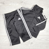 KHEN3 - Adidas black 2pc track suit. Size 12 months