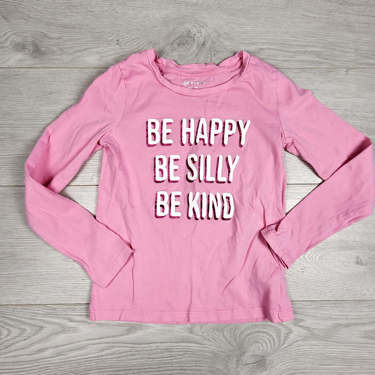 BNG1 - Joe pink "Be Kind" long sleeved top. Size 7/8 🍁