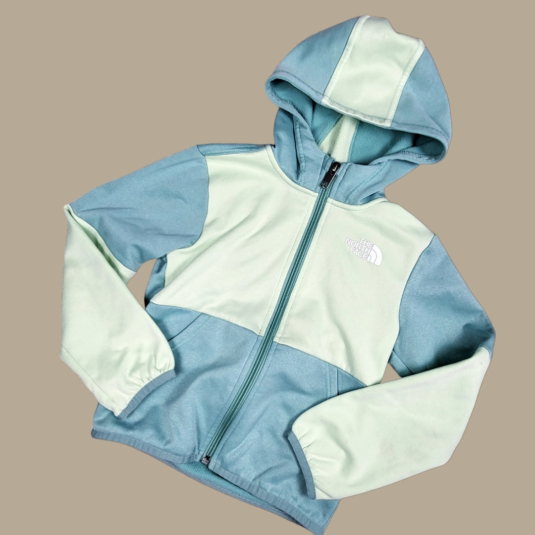 BNG1 - The North Face fleecy lined zip up "Glacier" hoodie. Size 5T (sorry for weird background)