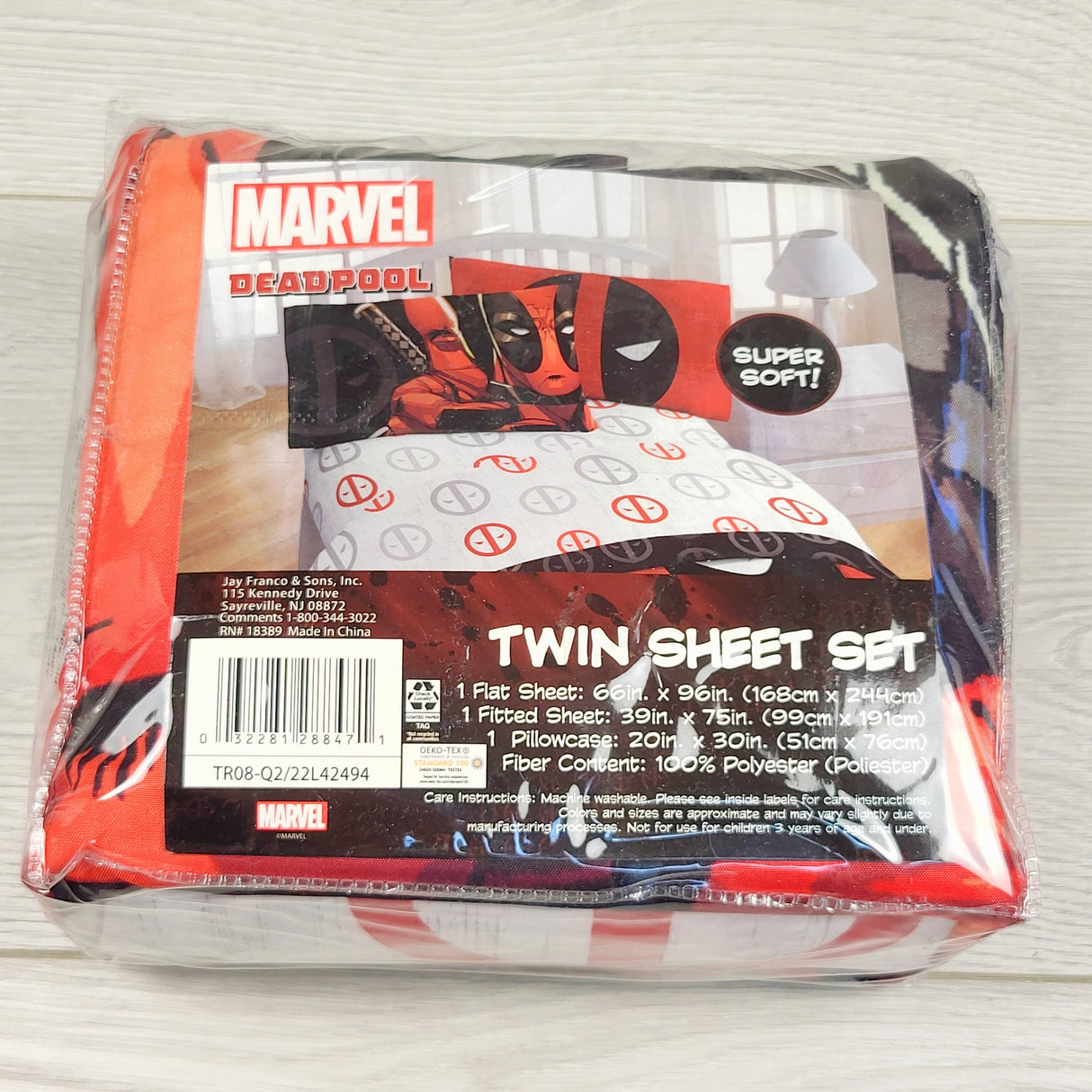 DZAV11 - NEW - Marvel Deadpool twin sheet set